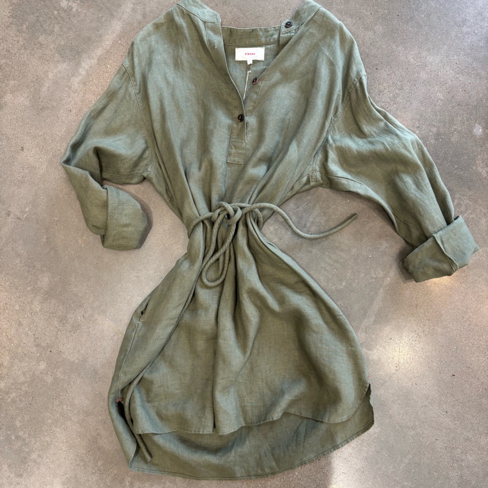 NWT Xirena Linen Dorian dress sz M